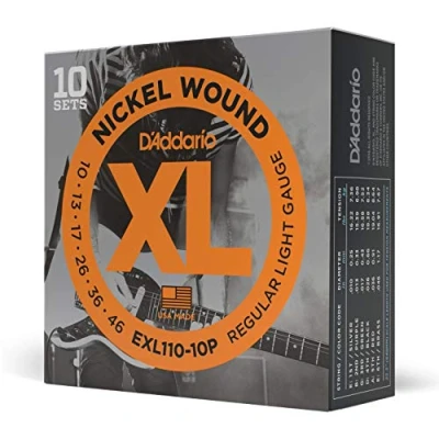 Imagen de D&#039;Addario EXL110 10P Nickel Wound Electric Guitar Strings, Regular Light, 10 46, 1 box of Sets