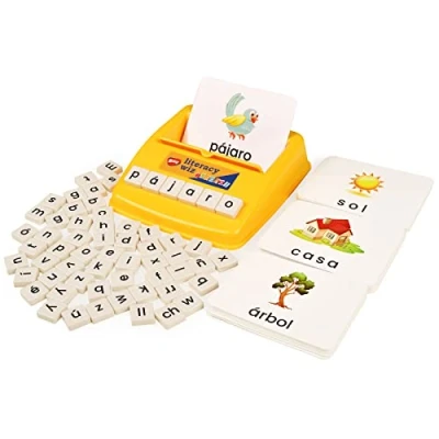 Imagen de BOHS Juego Educativo de Alfabetización en Español 60 Tarjetas Palabras Minúsculas Ideal para Aprendizaje Idiomas Preescolar y Mejora Lectura