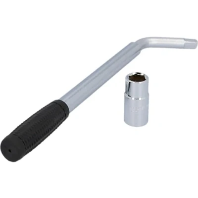 Imagen de CARTREND Llave para Tuercas de Rueda con Mango telescópico Extensible, inserción Reversible 17/19 mm, Cromo vanadio