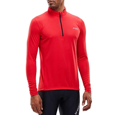 Imagen de XGC Maillot de ciclismo manga corta y larga para hombre, con elástico, transpirable, secado rápido