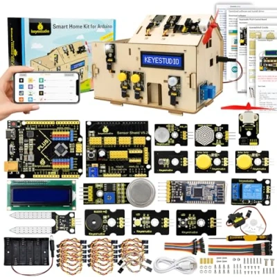 Imagen de KEYESTUDIO IoT Smart Home Stem Kit for Arduino Kit, Learning Internet of Things, Mechanical Building, Electrical Engineering, Code Educational Coding Teens Adults