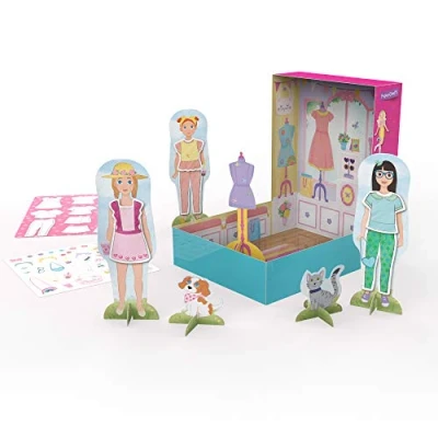 Imagen de Learning Resources Juego Boutique de Moda Las muñecas Papel, Multicolor, Talla única (EI 1551)
