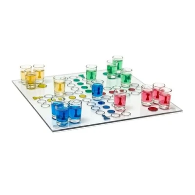 Imagen de Out of the blue DRINKINGLUDO Juego de mesa beber chupitos Parchís Ludo, 31 x31cm