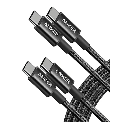 Imagen de Anker Cable USB C Carga Rapida, de Nylón, Paquete Doble 1,8 m, para iPhone 15/ 15Pro/15Plus/15ProMax, iPad Mini 6/Pro 2021, Air 4, MacBook Pro 2020, Samsung Galaxy S23,Switch