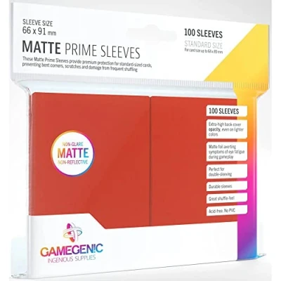 Imagen de Gamegenic GGS11027ML Matte Prime Sleeves (100 Pack), Red
