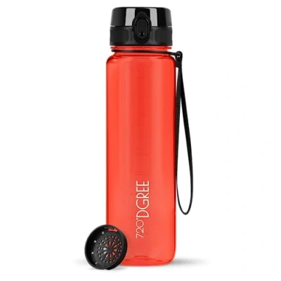 Imagen de 720DGREE Botella Agua 1 Litro “uberBottle“ Tamiz Fruta, crystalClear Sin BPA, Prueba de Fugas, Reutilizable Cantimplora, Water Bottle ideal para Deporte, Fitness, Gimnasio, Senderismo, Ciclismo