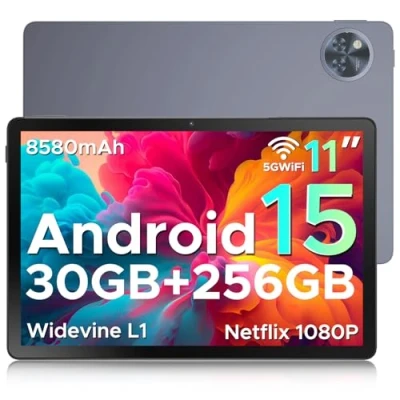 Imagen de DOOGEE U11 Pro Android 15 Tablet 11 Pulgadas, 30GB+256GB/2TB Tableta para Niños Octa Core, 8580mAh Batería, HD IPS 90Hz/ Widevine L1/ Netflix 1080P/Dobles Altavoces/WiFi 5/13MP+5MP/ Face ID/3.5mm Jack