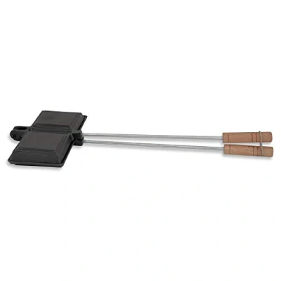 Imagen de BBQ TORO Gofrera Doble de Hierro Fundido para Gofres, Sándwiches y Wafles Curada pre Seasoned Camping Barbacoa