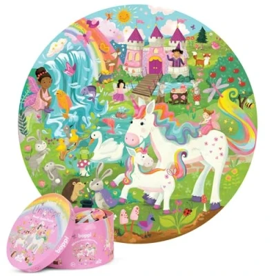 Imagen de Boppi rompecabezas para niños de 5 a 8 años, 150 piezas hadas, animales y unicornio, hechos con tarjeta 100% reciclada, unicornio