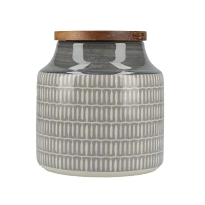 Imagen de Mikasa Canister Storage Tarro de Almacenamiento cerámica Drift, Gris, 12.5 x cm
