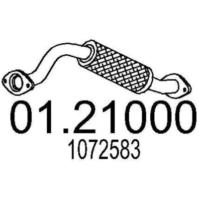 Imagen de MTS 01.21000 Tubo de escape 615 delante para silenciador intermedio FORD: Focus Mk1 Hatchback, Berlina, Familiar norauto, oscaro,