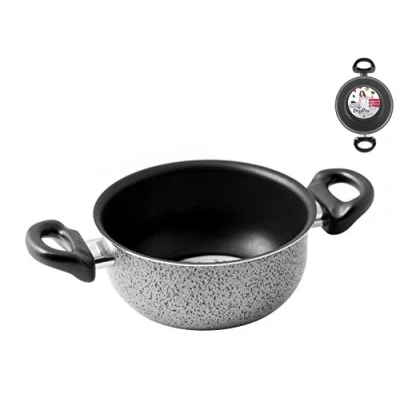 Imagen de Home Salt Peper Cacerola con 2 Asas, Revestimiento Antiadherente, 16 cm, Metal, Negro