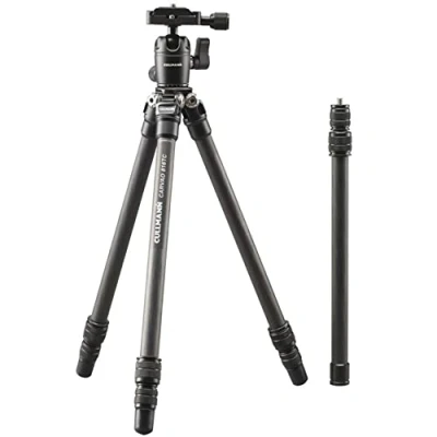 Imagen de Trípode de viaje Cullmann Carvao 816TC en carbono (altura máxima extensión 137 cm, tamaño la caja 38 peso 500 g)