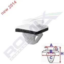 Imagen de ROMIX C60635 Grapa HYUNDAI: SANTA FE 2