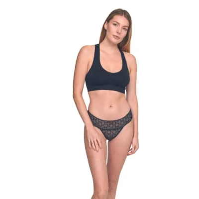 Imagen de DON ALGODON Pack 12 Tangas Encaje Mujer Calidad y suavidad excepcionales Unidades: 2 Unidades por Cada Color Negro/Granate/Piel/Verde/Blanco/Azul índigo Tejido: 90% Poliamida 10% Elastano
