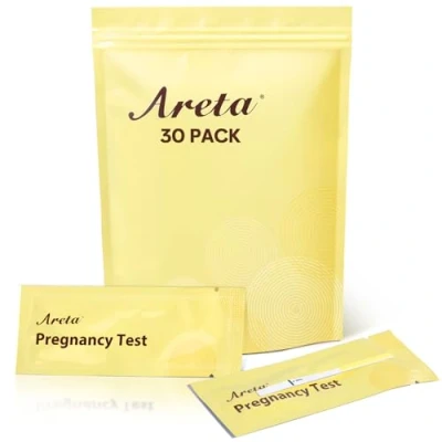 Imagen de Areta 30 Test de Embarazo en Tiras: Prueba Rápida hCG 10 mIU/mL Ultrasensible Predictor Alta Sensibilidad para la Detección Temprana Gravidez