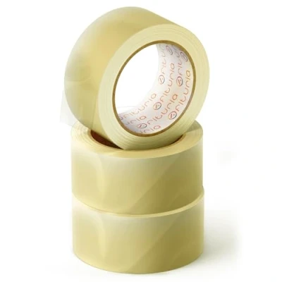 Imagen de OFITURIA Cinta Adhesiva de Embalar Transparente para Embalaje Cajas Cartón Envíos y Mudanzas. Precinto Empaquetados Seguros Resistentes (48 cms x 60 mts Transparente, 3 Rollos)