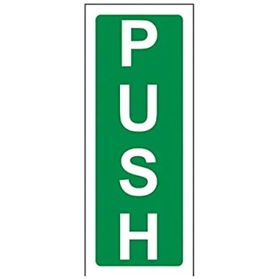 Imagen de VSafety Señal de empuje (60 mm x 150 mm, vinilo autoadhesivo)