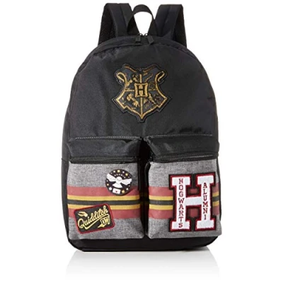 Imagen de Bioworld Merchandising Harry Potter Parches Mochila para el Tiempo Libre, 44 cm, Color Negro