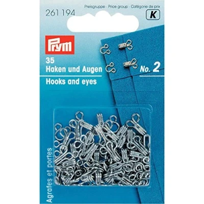 Imagen de Prym Hooks and Eyes, Silver, EIS 2