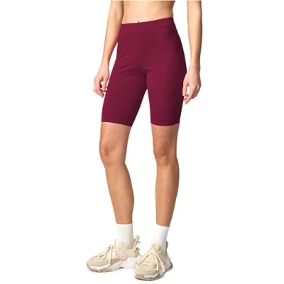 Imagen de Merry Style Mallas Cortas para Mujer Leggins por encima de la rodilla Leggings cortos Pantalones verano mujeres Deporte Shorts MS10 200 (Burdeos, XXL)
