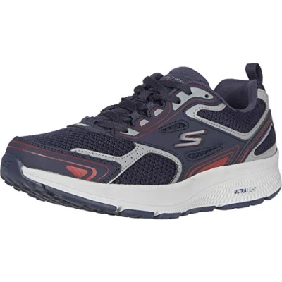 Imagen de Skechers Go Run Consistent, Zapatillas de trail running Hombre, Navy Leather/Synthetic/Red Trim, 42 EU