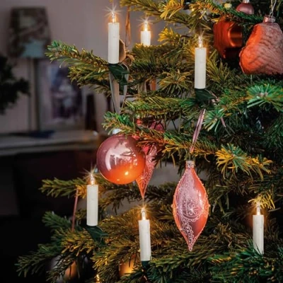 Imagen de hellum Guirnalda de 20 luces con enchufe, blancas cálidas, cable verde y blanco, longitud total 12,5 m 2 cables 1,5 &lt; 59 lúmenes