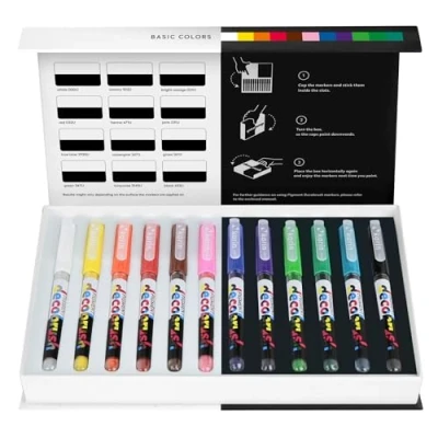 Imagen de Karin Set de Rotuladores PIGMENT decobrush Multicolor 12 Piezas