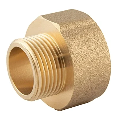 Imagen de konst install Boquilla de latón reducida 3/4 a 1/2 pulgadas (IG Ø 24,1 mm x AG 21 mm), reductor rosca interior exterior, reducción IG AG, accesorio roscado