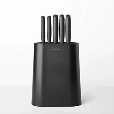 Imagen de Brabantia Tasty+ Soporte cuchillos + 5 cuchillos: para pelar, uso general, trinchante, pan y chef
