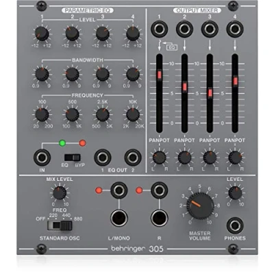 Imagen de Behringer 305 EQ/MIXER/OUTPUT Legendary Analog Parametric EQ, mezclador y módulo de salida para Eurorack