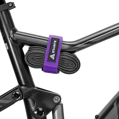 Imagen de Granite Rockband Correa Porta Marco de Bicicleta para Tubos Internos y Kit Herramientas Bicicleta, Adjuntando Equipo Adicional en tu Montaña (Morado)
