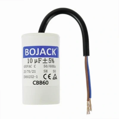 Imagen de BOJACK CBB60 10uf 450V 50/60HZ Condensador de arranque motor, funcionamiento del SH Condensadores, supresión, con alambre