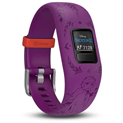 Imagen de Garmin Vivofit Junior 2 Anna Pulsera de Actividad para Niños Disney Frozen 2, Ajustable, Color Morado, Talla Única