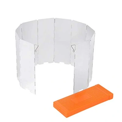 Imagen de Sagafly 10 Platos de Campamento Estufa Parabrisas, Pantalla Viento aleación Aluminio para mochilero, pícnic, Alcohol, Protector Parabrisas