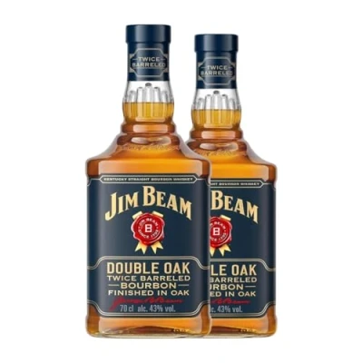 Imagen de Whisky Bourbon Jim Beam Double Oak 70 cl (Caja de 2 Botellas cl)