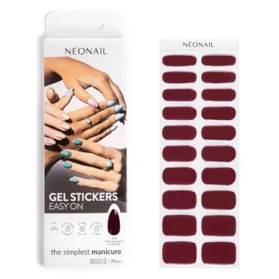 Imagen de NEONAIL gel UV Stickers Easy On M05 Rojo 15 Modelos Semicurado de pegatinas uñas postizas Nail Art Decoracion Rapido para Arte Diseña tus