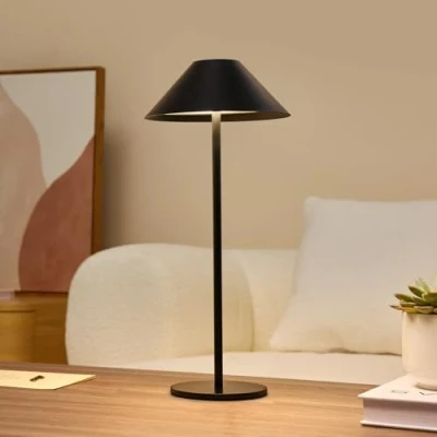 Imagen de Lalavon Lámpara de Mesa Inalámbrica, 4000mAh Batería Sin Cable Recargable, 3 Modos Color Portatil Regulable, Impermeable IP54 Lampara Tactil Para Restaurante Dormitorio Bar Terraza