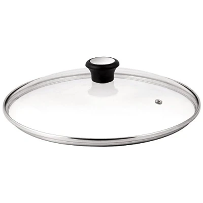 Imagen de Tefal Tapa cristal 20 cm 280973 de con ventilación vapor integrada, pomo cómodo, apta para sartenes, ollas y guiseras