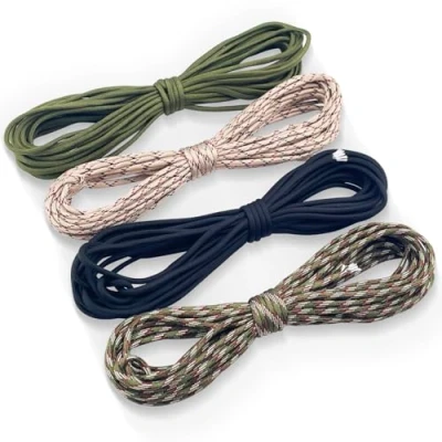 Imagen de Eckerdromk 4 Piezas Paracord 4mm, 100% Cuerda Nailon, Resistente con 7 Hilos, Nylon Multifuncional, Capacidad Carga hasta 250 kg in Many Colors, Ideal para Acampar, Correa Perro (40m)