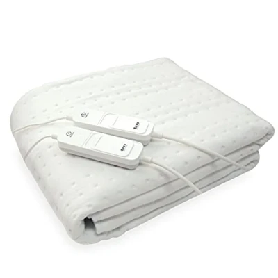 Imagen de Cubre colchones calientacamas eléctrico para cama individual 60W con 3 niveles de temperatura y apagado automático. Tamaño 150x80cm.