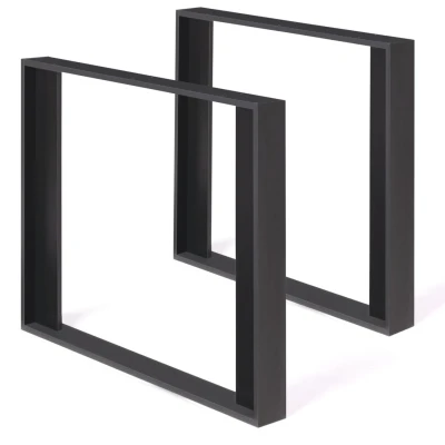 Imagen de Lote de 2 patas mesa cuadradas negras PHOENIX 75 cm