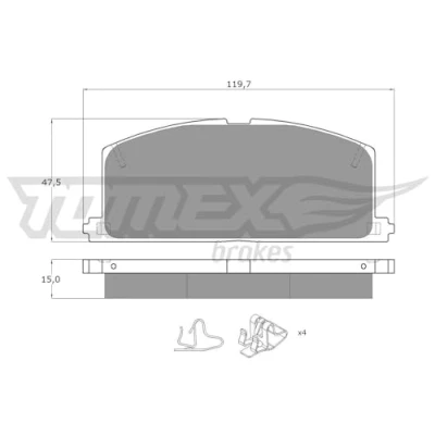 Imagen de TOMEX brakes TX 10 17 Juego de pastillas freno Eje delantero con avisador acústico desgaste accesorios TOYOTA: Celica V Coupé, MR2 II Coupé