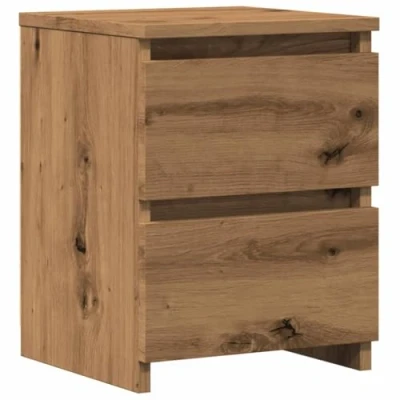 Imagen de vidaXL Mesita de Noche Madera ingeniería Roble Artisan 30x30x40 cm, mesilla Noche, Mesa Soporte teléfono, Mueble Dormitorio