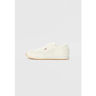 Imagen de Tommy Hilfiger Runner Sneaker Mujer Low Profile con malla, Blanco (Ecru), 36