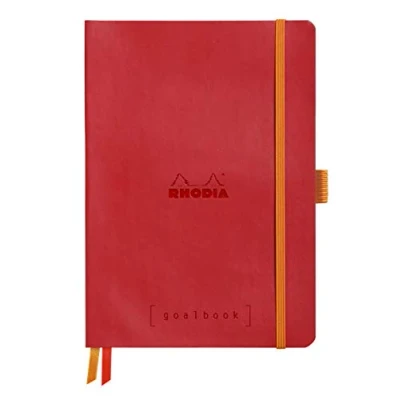 Imagen de Clairefontaine ES RHODIA 117582C Goalbook Cuaderno flexible (A5, 240 páginas, papel blanco, 90 g, 2 correas, cierre elástico, tapa de piel sintética), color blanco