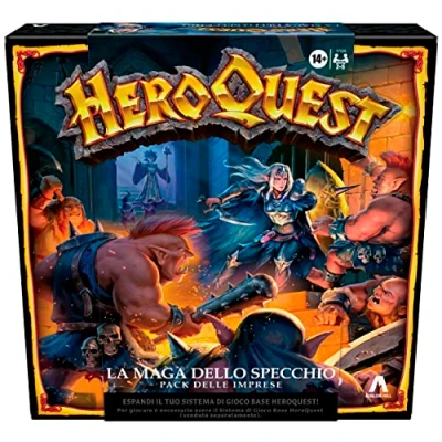 Imagen de Avalon Hill, HeroQuest La Maga del Espejo, Pack de Empresas, Juego Aventura Fantasía Estilo Dungeon Crawler, para Jugar es Necesario Tener el Sistema Base (versión italiano)