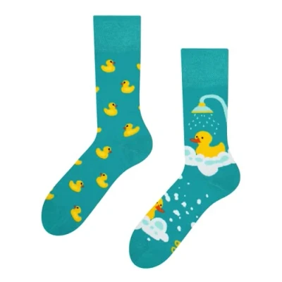 Imagen de Dedoles Calcetines Unisex Hombre Mujer y Niños Algodón muchos diseños divertidos diferente izquierda derecha, color: Turquesa, diseño: Patos, tamaño: 39 42