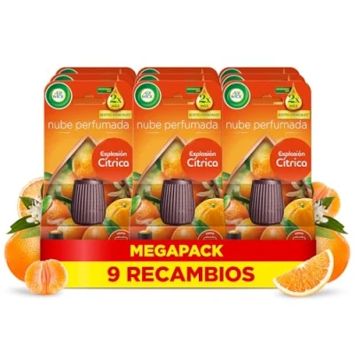 Imagen de Air Wick Essential Mist 9 recambios de ambientador difusor aceites esenciales para casa con aroma a Explosión Cítrica