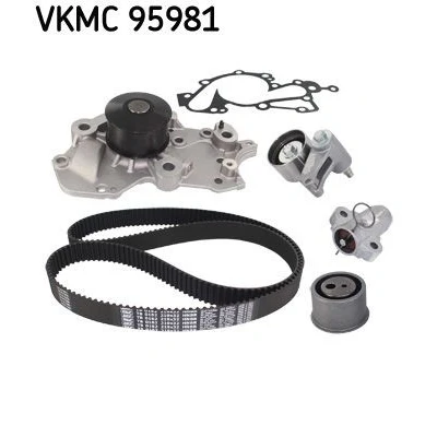 Imagen de SKF VKMC 95981 Bomba de Agua + Kit Distribucion con juntas amortiguador tensado, rodillo tensor 219 HYUNDAI: Santa Fe 2, I